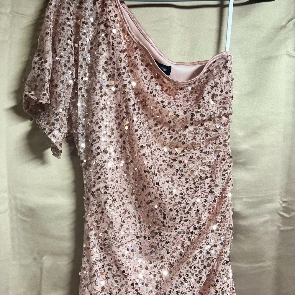 Jodi Kristopher Nude/Light Pink Bodycon Formal Dress